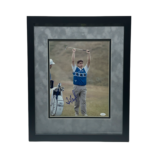 Fred Couples Autographed Hoisting Putter 11x14 JSA - Framed