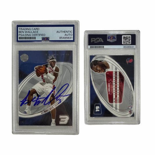 2004-05 Ben Wallace Autographed Skybox Fleer E-XL #19 PSA Auto Authentic