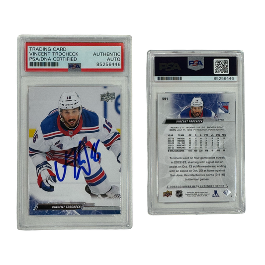 2022-23 Vincent Trocheck Autographed Upper Deck Extended Series #591 PSA Auto Authentic