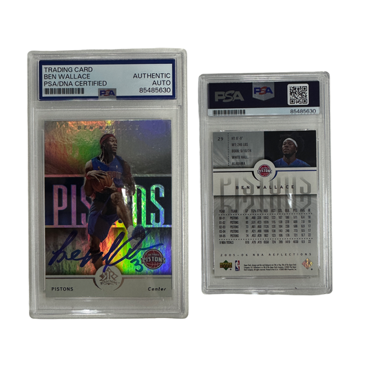 2005-06 Ben Wallace Autographed Upper Deck Reflections #29 PSA Auto Authentic