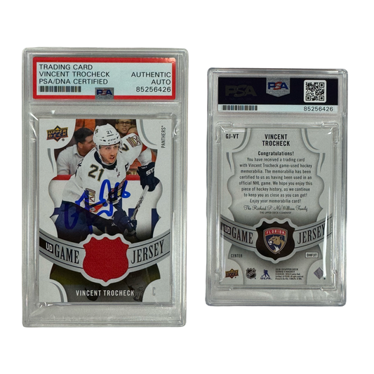 2018-19 Vincent Trocheck Autographed Upper Deck Game Jersey #GJVT PSA Auto Authentic