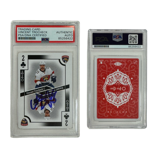 2017-18 Vincent Trocheck Autographed O-Pee-Chee Playing Card #2 PSA Auto Authentic