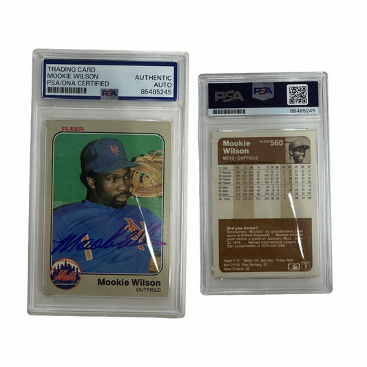 1983 Mookie WIlson Autographed Fleer #560 PSA Auto Authentic