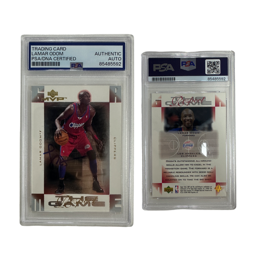 2001 Lamar Odom Autographed Upper Deck MVP Respect The Game #RG4 PSA Auto Authentic
