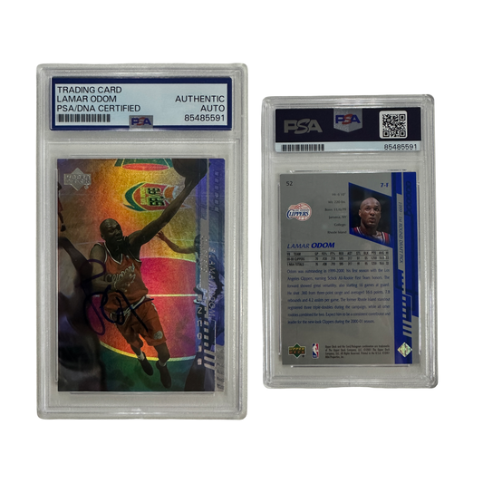 2001 Lamar Odom Autographed Upper Deck Encore #52 PSA Auto Authentic