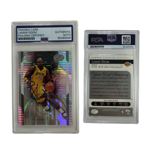 2006 Lamar Odom Autographed Topps Elevation Parallel #13 PSA Auto Authentic