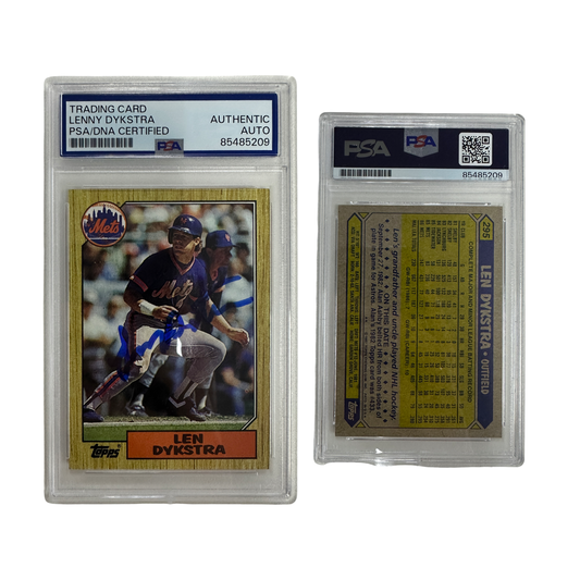 1987 Lenny Dykstra Autographed Topps #295 PSA Auto Authentic