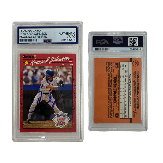 1989 Howard Johnson Autographed Leaf Donruss All Star #654 PSA Auto Authentic
