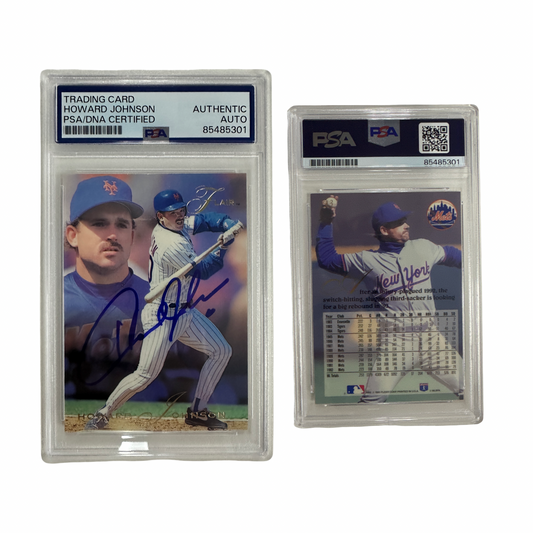 1993 Howard Johnson Autographed New York Mets Fleer Flair #93 PSA Auto Authentic