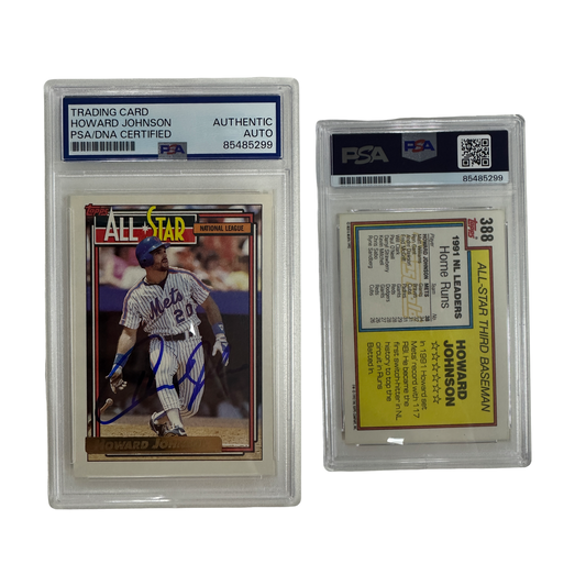 1992 Howard Johnson Autographed Topps All Star #388 PSA Auto Authentic