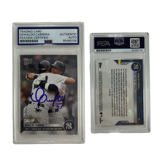 2022 Oswaldo Cabrera Autographed Topps Now #882 PSA Auto Authentic