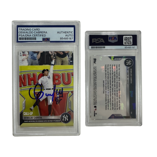 2022 Oswaldo Cabrera Autographed Topps Now #739 PSA Auto Authentic