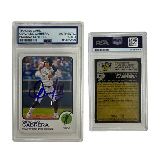 2022 Osawlado Cabrera Autographed Topps Heritage #29 PSA Auto Authentic