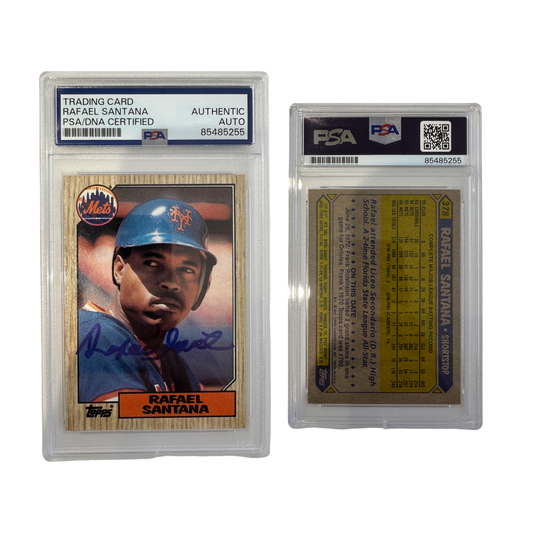 1987 Rafael Santana Autographed Topps #378 PSA Auto Authentic