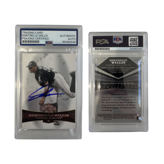 2006 Dontrelle WIllis Autographed Topps Triple Threads #7 PSA Auto Authentic
