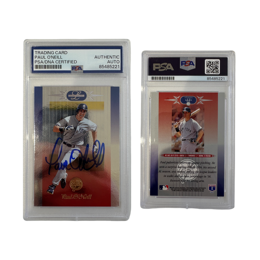 1996 Paul O'neill Autographed Donruss Leaf Limited #44 PSA Auto Authentic