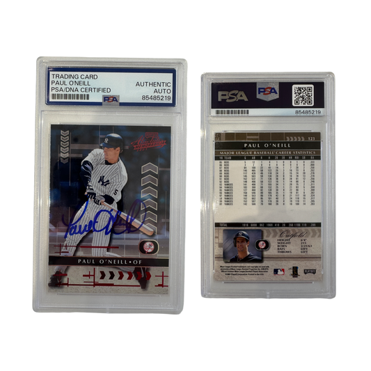 2001 Paul O'neill Autorgraphed Playoff Absolute Memorabilia #123 PSA Auto Authentic
