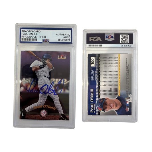 2000 Paul O'neill Autographed Fleer Skybox Mystique Purple #100 PSA Auto Authentic