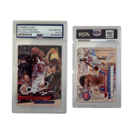 1994 Allan Houston Autographed Fleer Ultra 1st Round Pick White Ink #243 PSA Auto Authentic