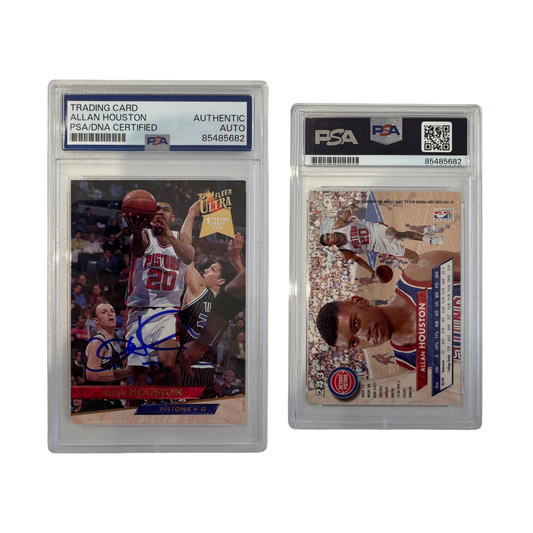 1994 Allan Houston Autographed Fleer Ultra 1st Round Pick Blue Ink #243 PSA Auto Authentic