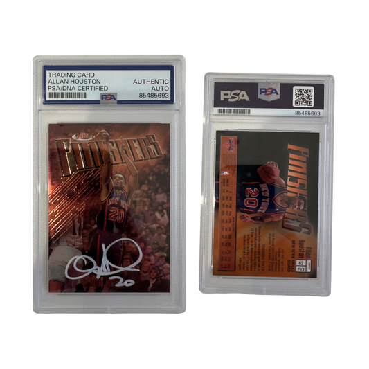 1997 Allan Houston Autographed Topps Finest Bronze #62 PSA Auto Authentic