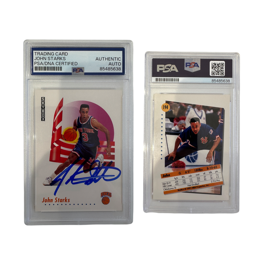 1991 John Starks Autographed Skybox Rookie Card #194 PSA Auto Authentic