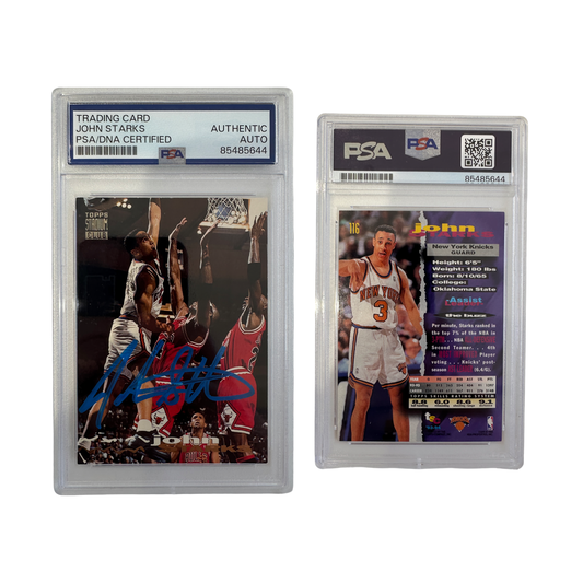 1993-94 John Starks Autographed Topps Stadium Club #116 PSA Auto Authentic