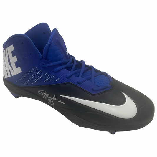 Lawrence Taylor Autographed New York Giants Blue Nike Cleat Beckett
