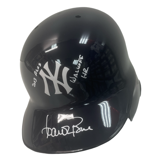 Aaron Boone Autographed New York Yankees Batting Helmet 2003 ALCS Walkoff HR Inscription Steiner CX