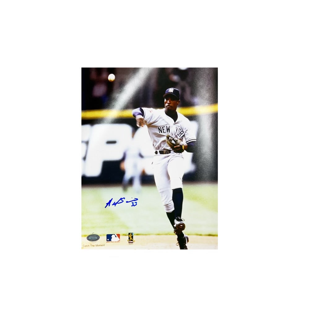 Alfonso Soriano Autographed New York Yankees Throwing 8x10 Mounted Memories