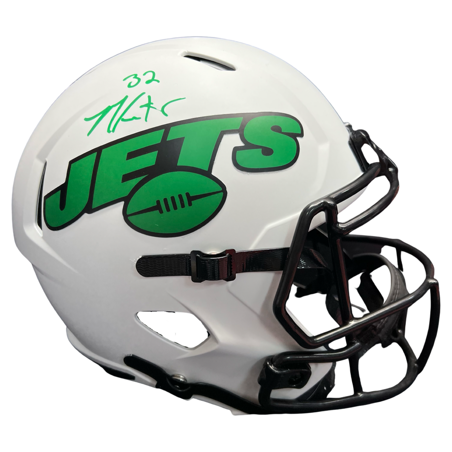 Michael Carter Autographed New York Jets Lunar Eclipse Replica Helmet Beckett
