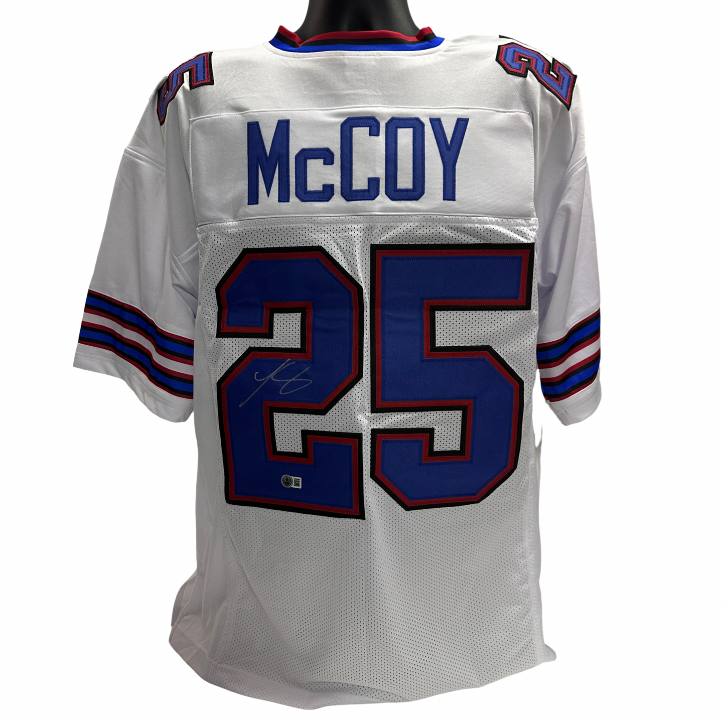 LeSean McCoy Autographed Buffalo Bills White Jersey Beckett