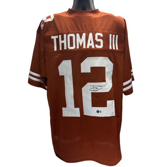 Earl Thomas III Autographed Texas Longhorns Brown Jersey Beckett
