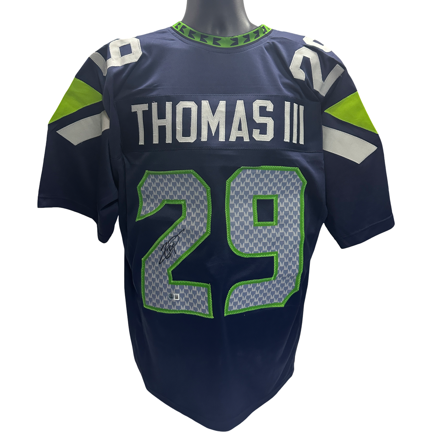 Earl Thomas III Autographed Seattle Seahawks Blue Jersey Beckett