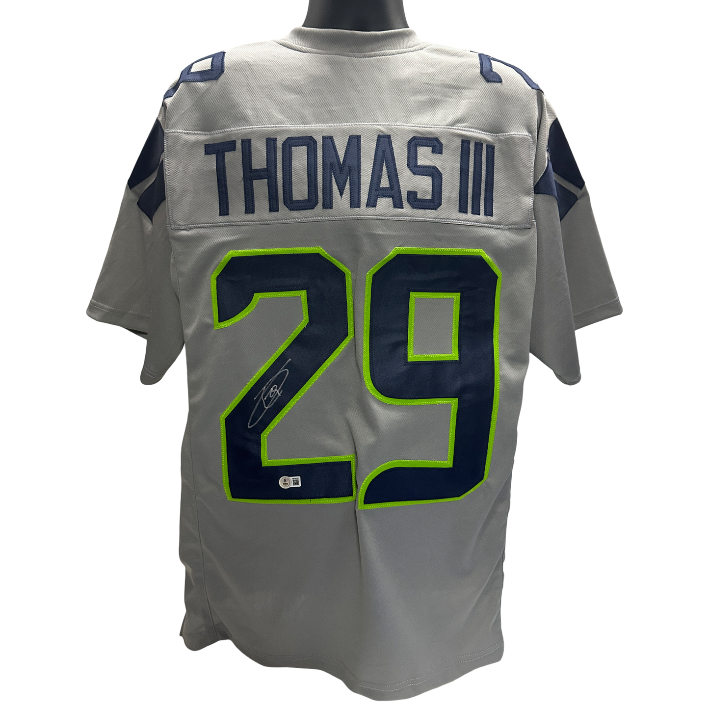 Earl Thomas III Autographed Seattle Seahawks Grey Jersey Beckett