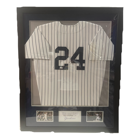 Tino Martinez Autographed New York Yankees Framed Pinstripe Jersey JSA