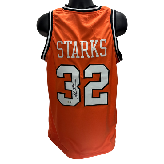 John Starks Autographed Oklahoma State Orange Jersey Beckett