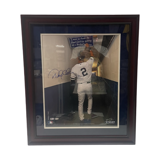 Derek Jeter & Anthony Causi Autographed New York Yankees Framed Thank The Good Lord Sign 16x20 Steiner/MLB