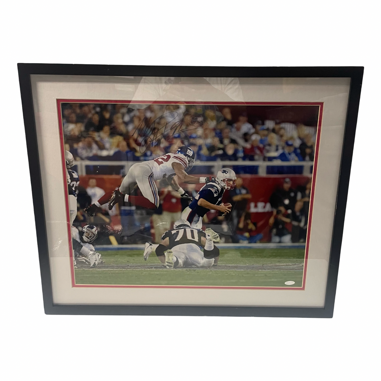 Michael Strahan Autographed New York Giants Framed 16x20 Steiner