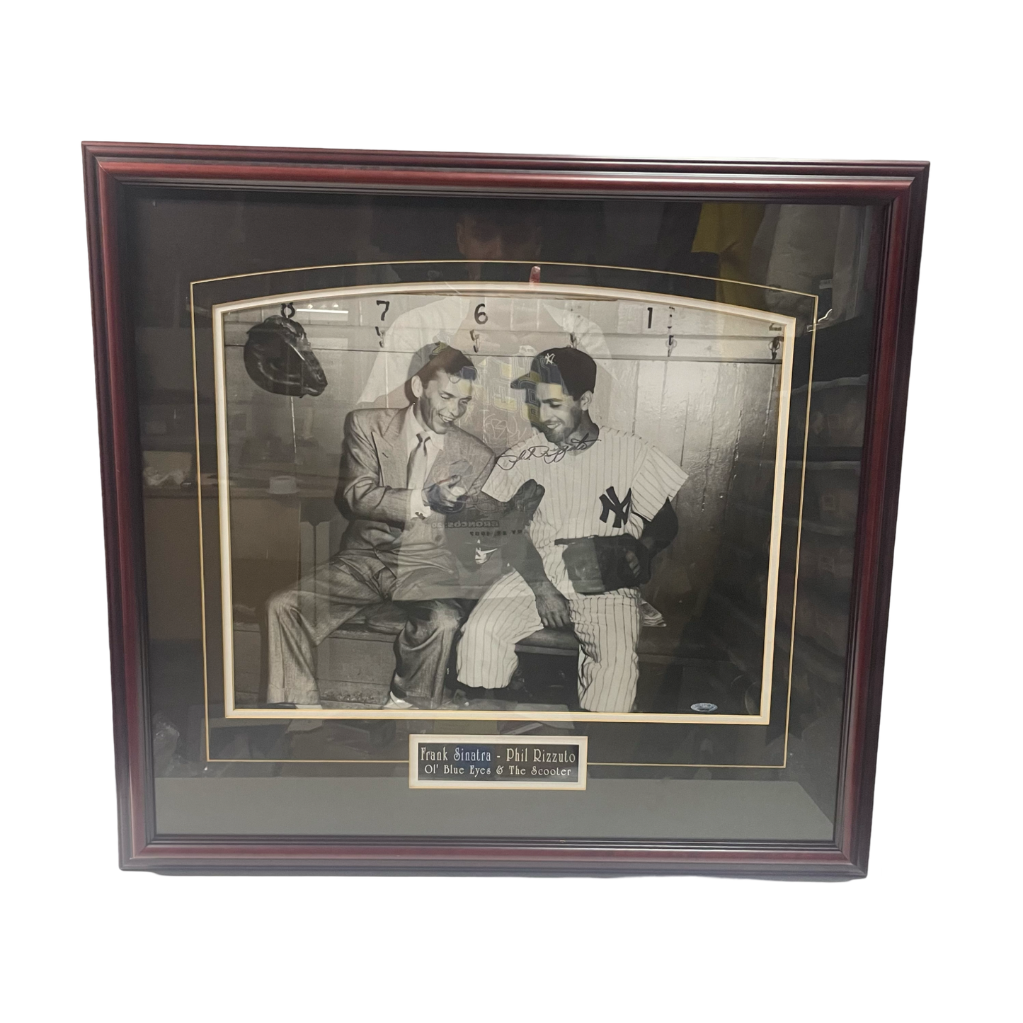 Phil Rizzuto Autographed New York Yankees Framed 16x20 w/ Frank Sinatra Steiner