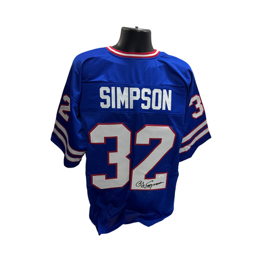 OJ Simpson Autographed Buffalo Bills Blue Jersey JSA