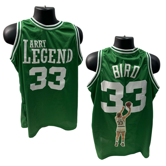 Larry Bird Unsigned Custom Larry Legend Green Jersey