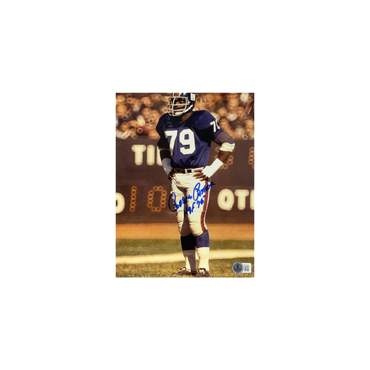 Roosevelt "Rosey" Brown Autographed New York Giants 8x10 "HOF 75" Inscription Beckett