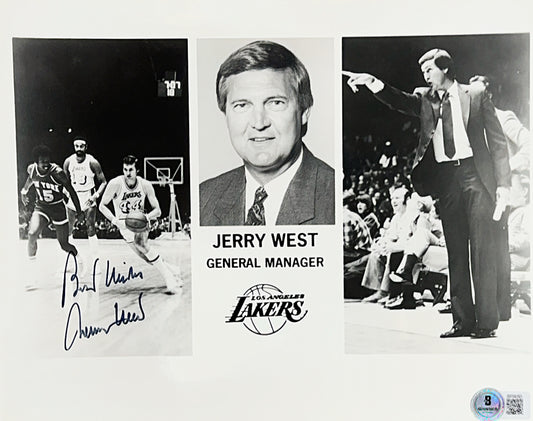 Jerry West Autographed Los Angeles Lakers GM Inscribed "Best Wishes" 8x10 Beckett