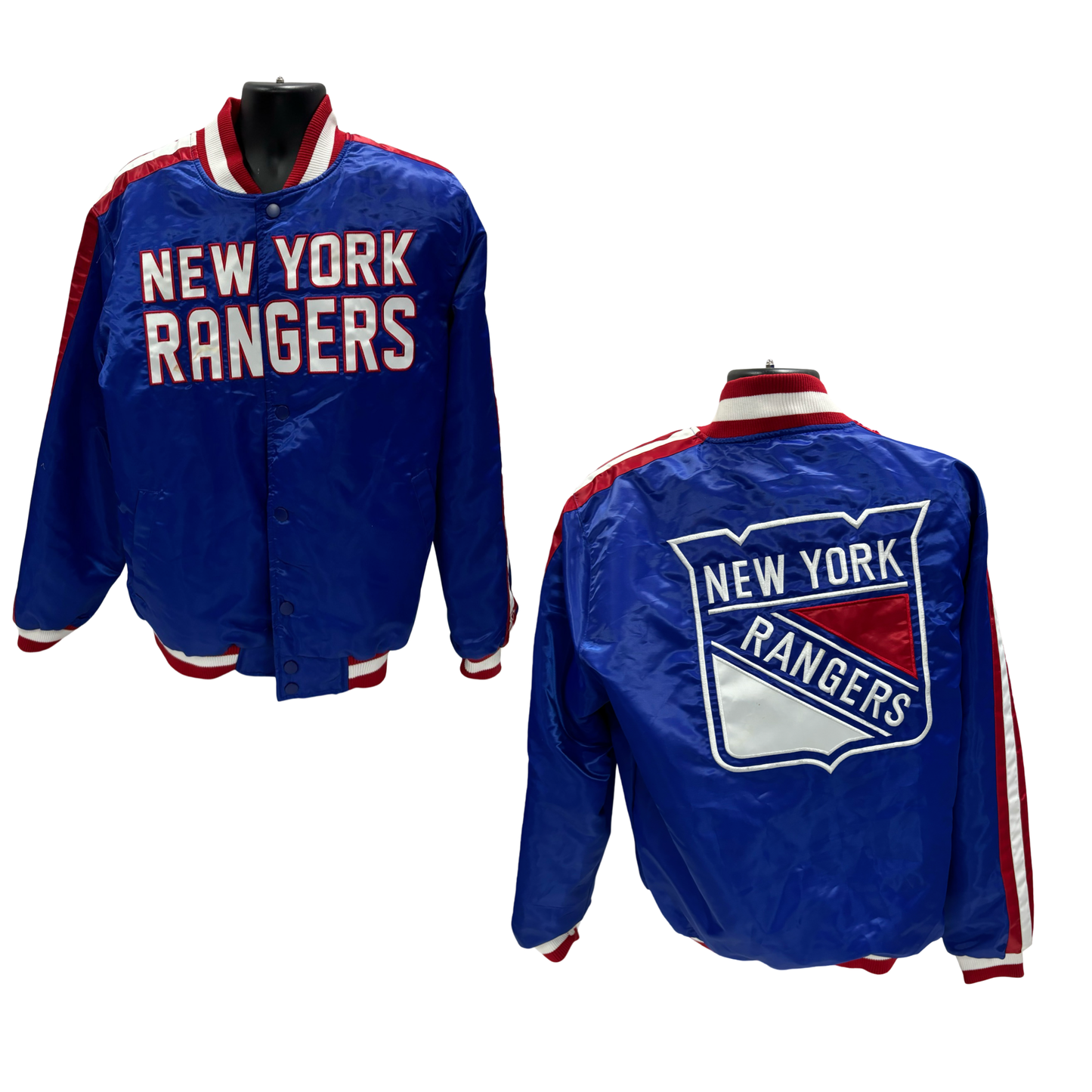 New York Rangers Starter Snap Down Rangers Cross chest Jacket Size XL