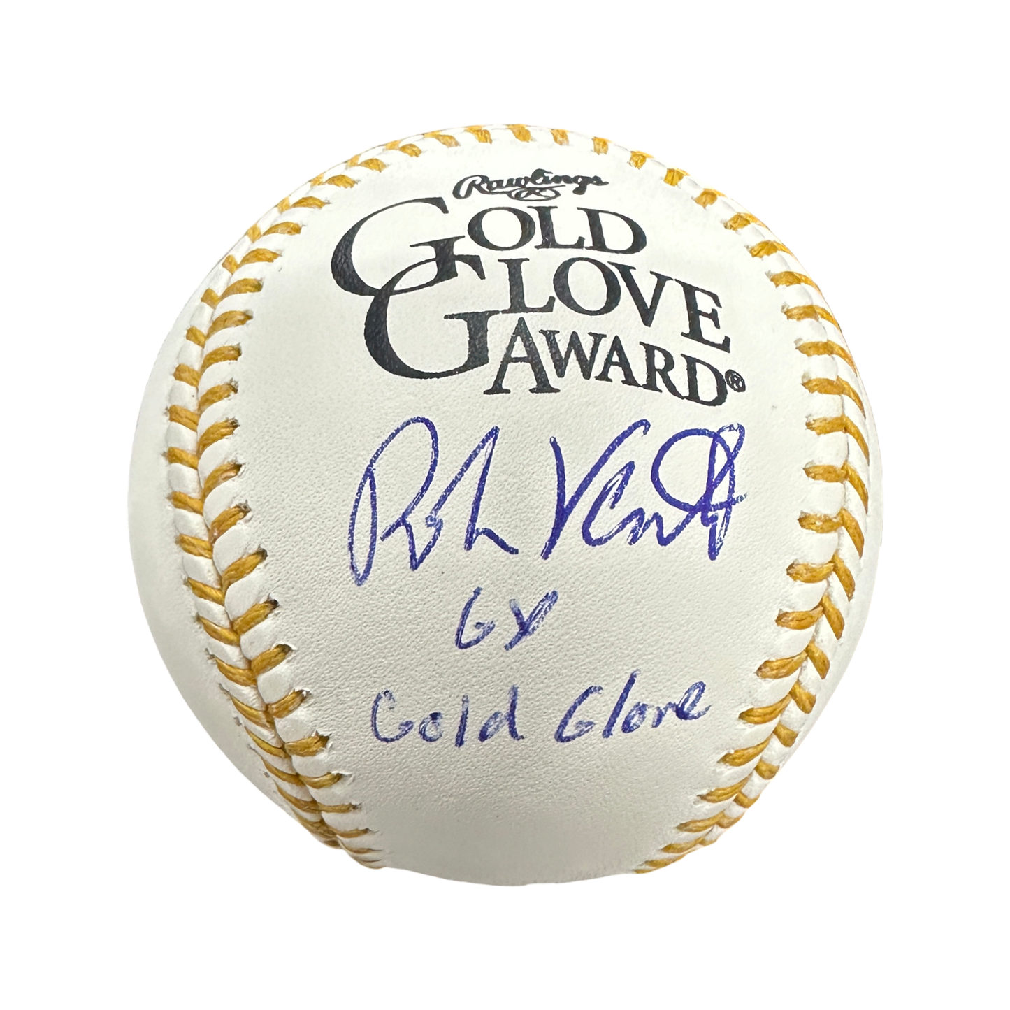 Robin Ventura Autographed Inscribed 6x GG Logo OMLB Baseball Beckett