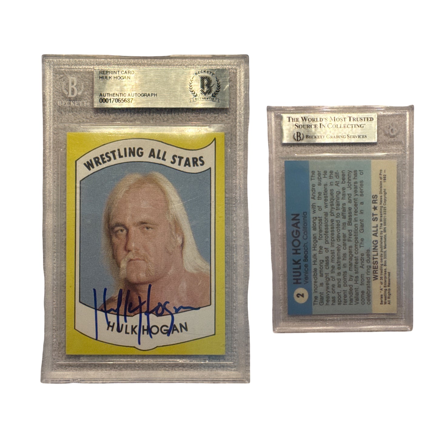 1982 Hulk Hogan Autographed Wrestling All Stars Reprint Beckett Auto Authentic