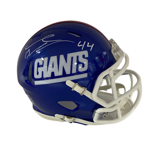 Ahmad Bradshaw Autographed New York Giants Color Rush Speed Mini Helmet Steiner CX