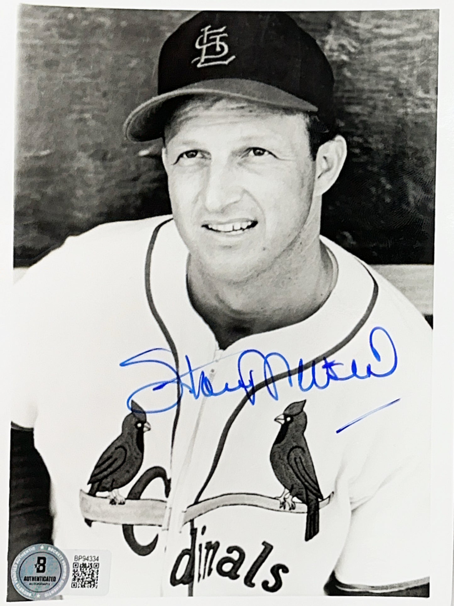 Stan Musial Autographed St. Louis Cardinals 7x5 Beckett