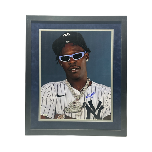 Jazz Chisholm Jr. Autographed New York Yankees Headshot 16x20 JSA - Framed